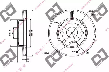 Тормозной диск DJ PARTS BD1723